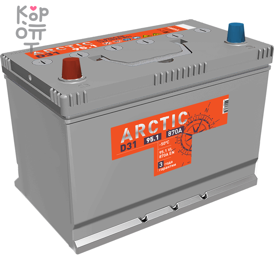 Аккумулятор ARCTIC ASIA 6СТ-95.1 VL B01, 95A, D31 ( R )