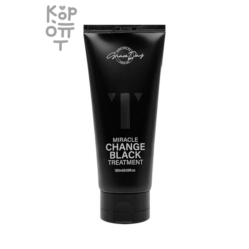 Grace Day Miracle Change Black Treatment - Тонирующая, восстанавливающая черная маска для волос 180мл.