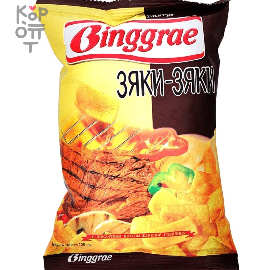 Чипсы Binggrae "Бингрэ" Зяки - Зяки со вкусом Говядины., купить с доставкой на дом фото 1 — Корейские товары для всей семьи(КорОпт)