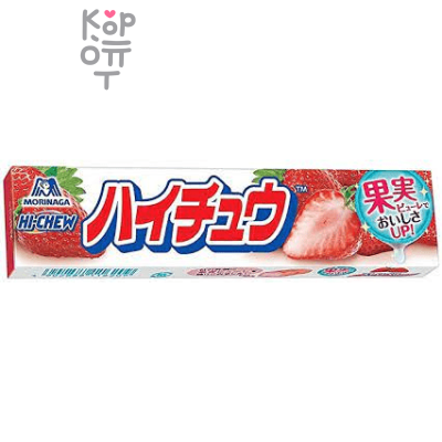 Конфеты жевательные со вкусом клубники, Morinaga, 55гр.