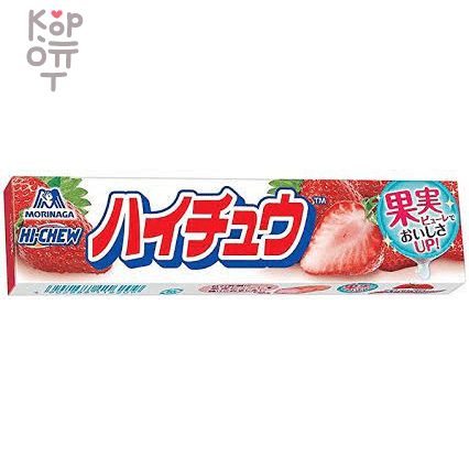 Конфеты жевательные со вкусом клубники, Morinaga, 55гр. фото 1 &mdash; Корейские товары для всей семьи(КорОпт)