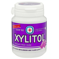 Резинка жевательная с голубикой и мятой Xylitol Blueberry Mint Lotte, 58гр. 