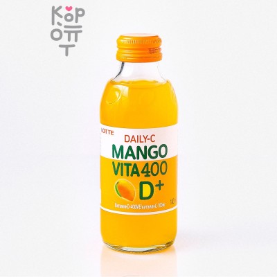 LOTTE Негазированный витаминизированный Daily-C mango 400 D 140 мл.