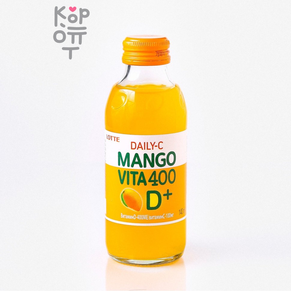LOTTE Негазированный витаминизированный Daily-C mango 400 D 140мл.