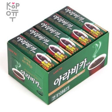 LOTTE ARABICA COFFEE 1000 - Жевательная резинка с насыщенным вкусом Кофе, 26 гр. — Корейские товары для всей семьи(КорОпт)