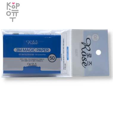 Rose 3M Magic Paper Oil Control Film - Матирующие салфетки для лица 50листов. — Корейские товары для всей семьи(КорОпт)