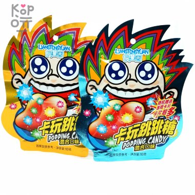 Конфеты Шипучка Popping Candy Mix Flavor - Шипучка - взрывашка со вкусом фруктов, на ленте + переводилка &mdash; Корейские товары для всей семьи(КорОпт)