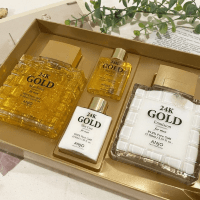 Anjo Professional 24K Gold Men’s Skin Care 2-piece set - Набор для мужчин антивозрастной на основе чистого золота 150 мл*2 шт, 30 мл*2 шт