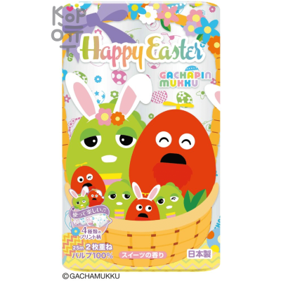 Marutomi Gachapin Mukku Happy Easter - Бумага туалетная 2-х слойная 25м.*12рул. 