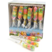 Леденец на палочке с фруктовым вкусом ShangJiaYi Caterpillar Lolipop - Фруктовые Гусенички