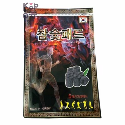 Korean Charcoal Pasta Patch ESSDA - Пластырь для стоп с древесным углём, 1 уп(5 шт.)