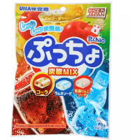 Uha Puchao Assorted Soda Flavour Soft Candy - Жевательные конфеты, Газированные мармеладки в ассортименте, 90гр.