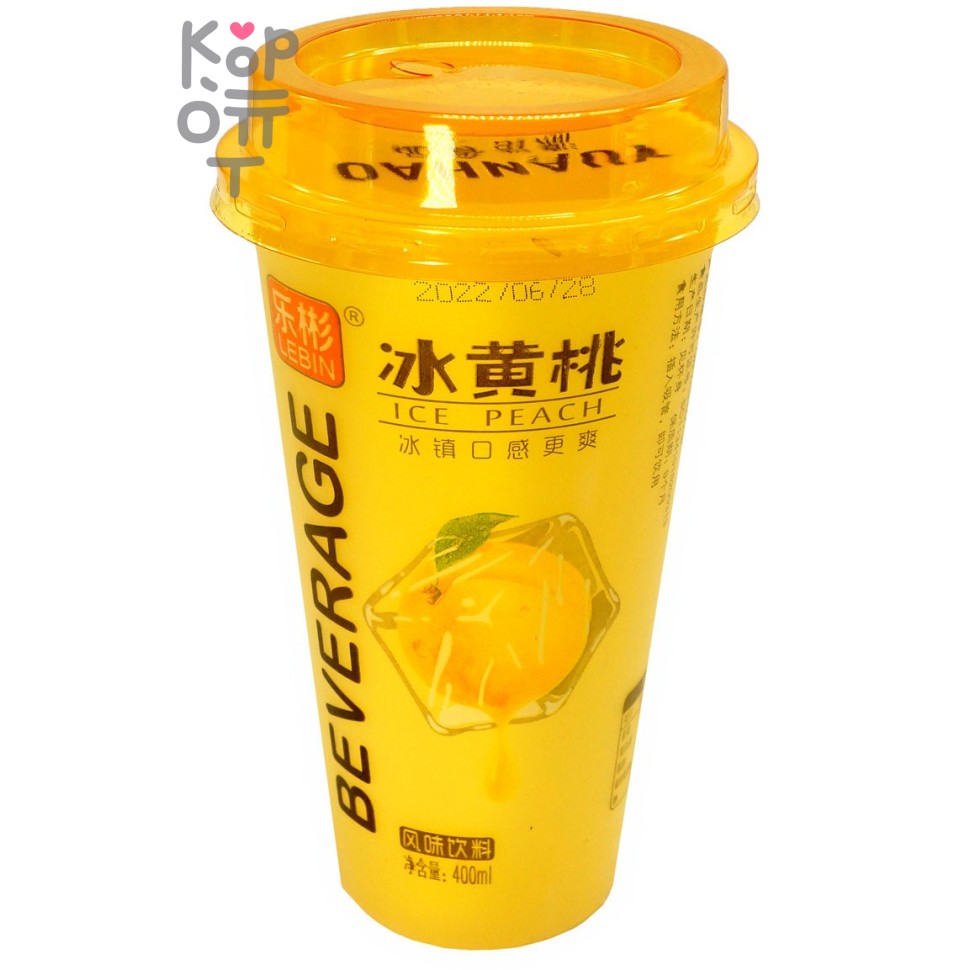 Сокосодержащий напиток Lebin Ice Peach со вкусом ледяного Персика, 650мл.