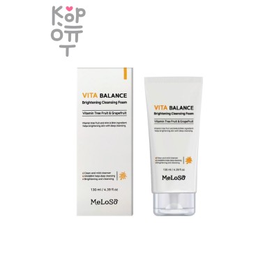 Пенка, для умывания осветляющая /VITA BALANCE Brightening Cleansing Foam, Meloso