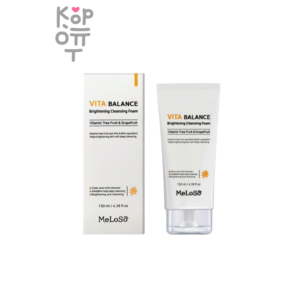 Пенка, для умывания осветляющая /VITA BALANCE Brightening Cleansing Foam, Meloso