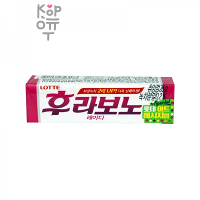 Lotte Flavono Mild Gum - Мягкая жевательная резинка 26 г, блок 15 шт.
