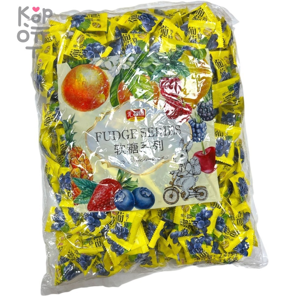 Мармелад Fudge со вкусом Черники, 2,5кг, купить с доставкой на дом фото 1 &mdash; Корейские товары для всей семьи(КорОпт)