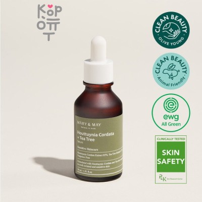 Mary&amp;May Houttuynia Cordata + Tea Tree Serum - Сыворотка с экстрактом хауттюйний и чайным деревом, 30мл.  