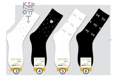 Kikiya Socks - женские высокие носки с рисунком, артикул 373