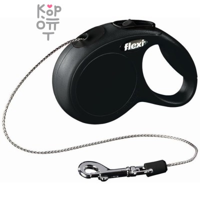 flexi рулетка New Classic XS (до 8 кг) 3 м трос черная