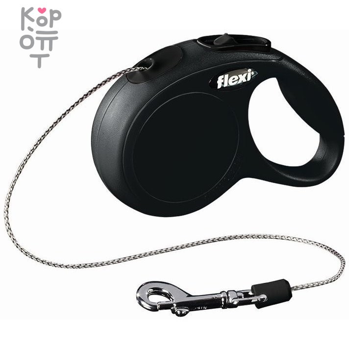 flexi рулетка New Classic XS (до 8 кг) 3 м трос черная
