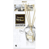 KOBAYASHI GRAN PARFUM - Ароматический диффузор для дома с палочками (рифлёный флакон + 2 наполнителя + палочки) 140мл.