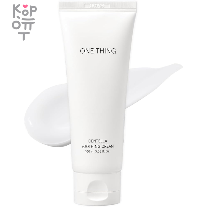 ONE THING Centella Soothing Cream - Успокаивающий крем с Центеллой Азиатской 100мл., купить с доставкой на дом Успокаивающий крем с Центеллой Азиатской - это увлажняющий крем, который мягко действует на кожу и успокаивает её от внешних раздражителей. Крем быстро впитывается, не оставляя липкости на коже, и надолго сохраняет её увлажненной. Успокаивающий крем изготовлен из растительных ингредиентов, которые помогают успокоить кожу.