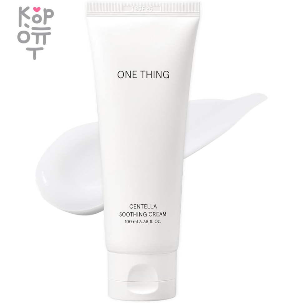 ONE THING Centella Soothing Cream - Успокаивающий крем с Центеллой Азиатской 100мл., купить с доставкой на дом фото 1 &mdash; Корейские товары для всей семьи(КорОпт)