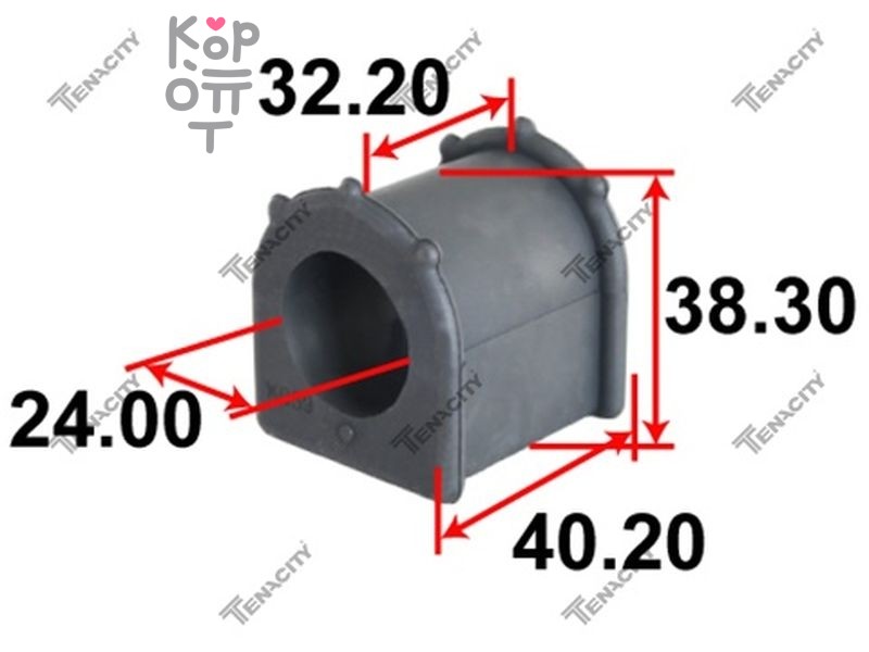 Втулка стабилизатора 48815-42020 ASBTO1017 RAV4 SXA10 передний TENACITY