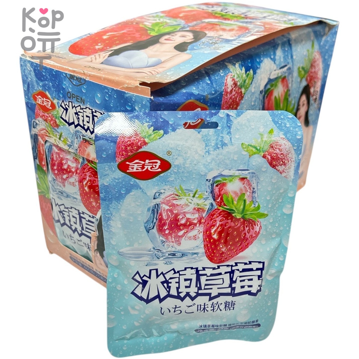 Карамель Golden Crown Candy со вкусом ледяной Клубники, купить с доставкой на дом фото 1 &mdash; Корейские товары для всей семьи(КорОпт)