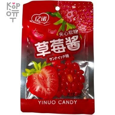 Мармелад Yinuo FruitCandy с Клубничным джемом — Корейские товары для всей семьи(КорОпт)