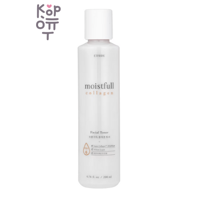 Etude Facial Toner Moistfull Collagen - Тонер для лица увлажняющий с коллагеном, 200 мл
