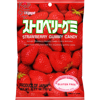 Мармелад жевательный со вкусом клубники Kasugai strawberry gummy candy, 102гр.