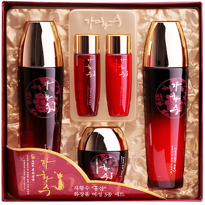 JaHwangSu Premium Red Ginseng 3 Set - Набор для лица с экстрактом Красного Женьшеня (150 мл+150 мл+50 мл)