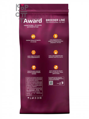 Сухой корм AWARD PFB Monoprotein для взрослых собак всех пород из утки с добавлением яблок и артишока 15кг