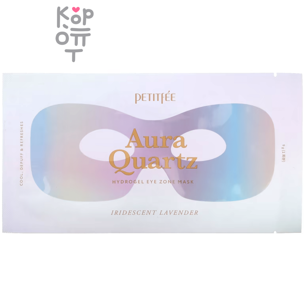 Petitfee Aura Quartz Hudrogel Eye Mask Pure Opal - Кварцевая гидрогелевая маска для глаз 28 г