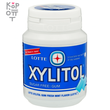 Резинка жевательная с освежающей мятой Xylitol Fresh Mint Lotte, 58гр. &mdash; Корейские товары для всей семьи(КорОпт)