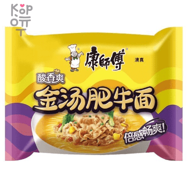 Лапша быстрого приготовления Kang Shi Fu Beef Noodle, с Говядиной, 85гр. &mdash; Корейские товары для всей семьи(КорОпт)