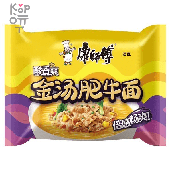 Лапша быстрого приготовления Kang Shi Fu Beef Noodle, с Говядиной, 85гр.