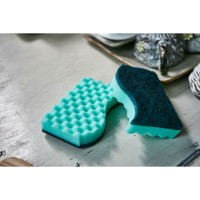 SB CLEAN&CLEAR - Губка для мытья посуды №502 "Double faced Multi" двухсторонняя, с антибактериальным эффектом - 2шт.
