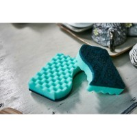 SB CLEAN&CLEAR - Губка для мытья посуды №502 "Double faced Multi" двухсторонняя, с антибактериальным эффектом - 2шт.