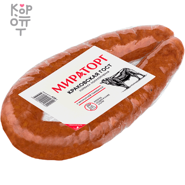 Мираторг &quot;Краковская&quot; - Колбаса полукопченая 430гр.    — Корейские товары для всей семьи(КорОпт)