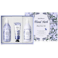Medi Flower Body Care Set Floral Herb - Набор средств для ухода за телом c ароматом лаванды 300/300 мл /80 гр
