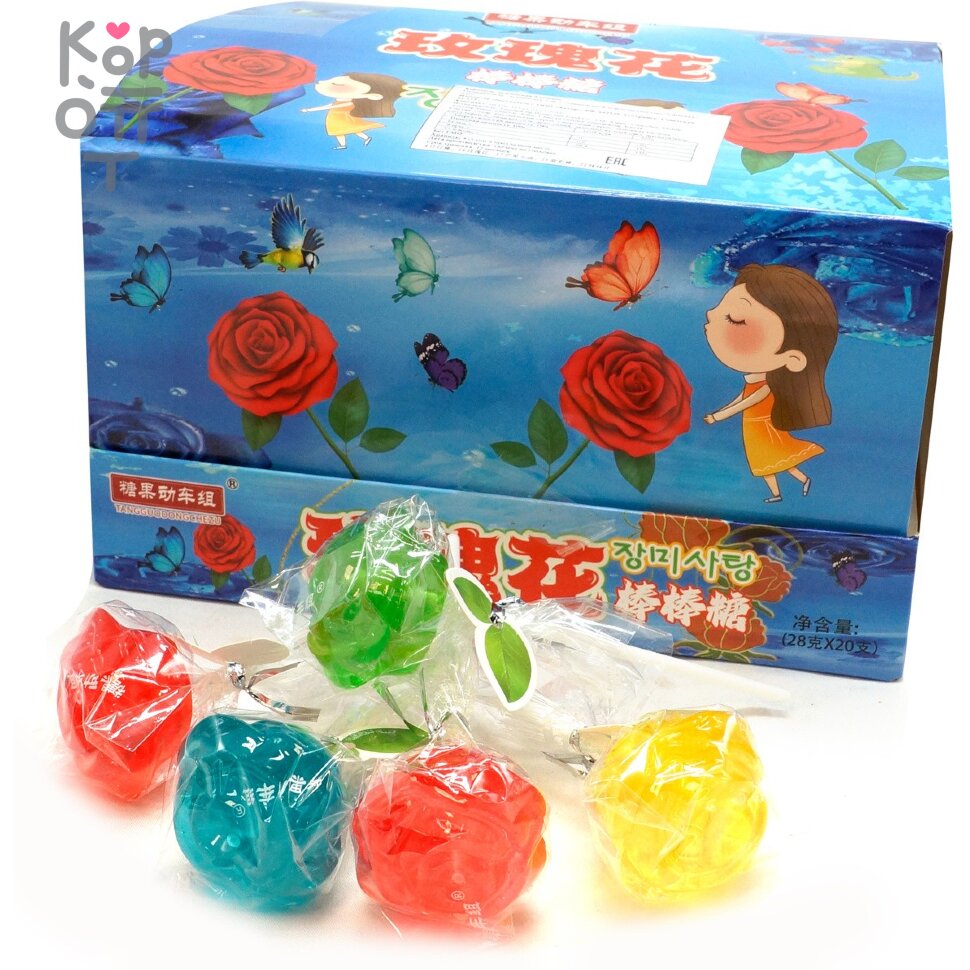 Леденец с фруктовым вкусом Tang Dragon Horse Lolipop - Фруктовые розы, купить с доставкой на дом фото 1 — Корейские товары для всей семьи(КорОпт)