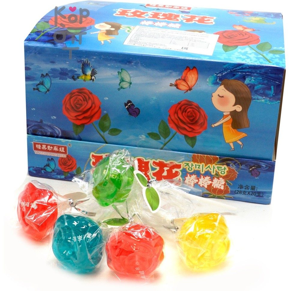 Леденец с фруктовым вкусом Tang Dragon Horse Lolipop - Фруктовые розы