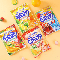 Uha Puchao Assorted Citrus Flavour Soft Candy - Жевательные конфеты, Ассорти помадок со вкусом цитрусовых, 90гр.