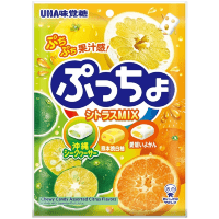 Uha Puchao Assorted Citrus Flavour Soft Candy - Жевательные конфеты, Ассорти помадок со вкусом цитрусовых, 90гр.
