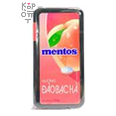 Mentos — Конфеты со вкусом персика и мяты, 17,5 г × 144