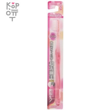 EBISU Зубная щетка с компактной чистящей головкой и утонченными кончиками ворса. Средней жёсткости — Корейские товары для всей семьи(КорОпт)