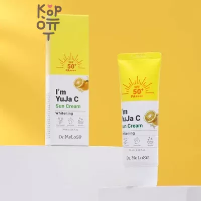 Dr.Meloso I'm Yuja C Whitening Sun Cream - Отбеливающий солнцезащитный крем для лица с экстрактом юдзу, 70 мл